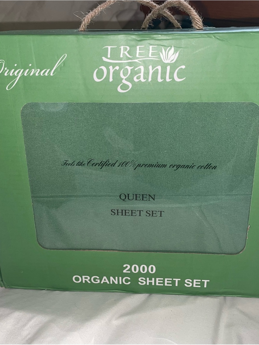 Queen Sheet Set in Green - 2000 Organic Cotton